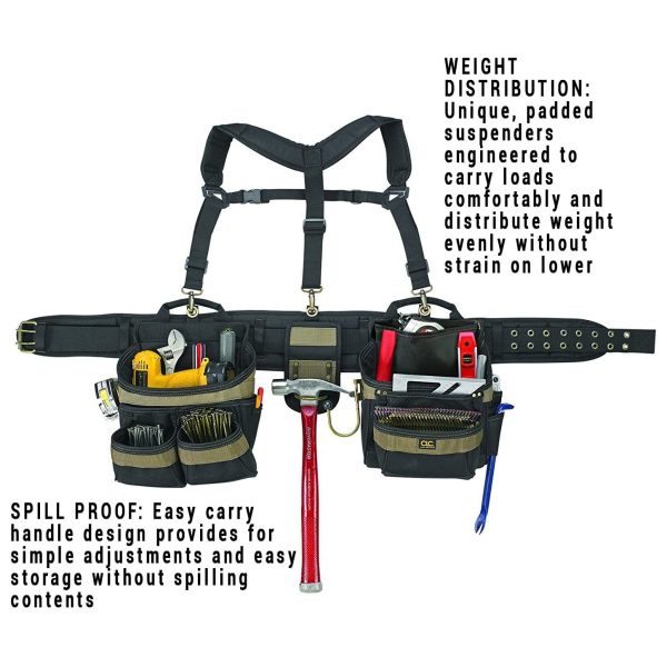 CLC 6714 Framer s 5-Piece Combo Rig Heavy Duty Polyester Tool Belt, 31-Pocket For Sale - Image 2