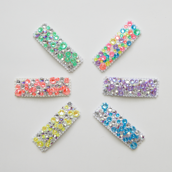 Bari Lynn Crystal Snap Clip - Neon Assorted For Discount - Image 2