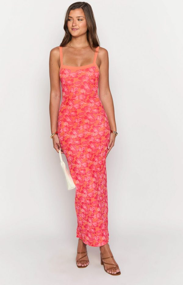 Kelly Orange Floral Maxi Dress Sale - Image 2