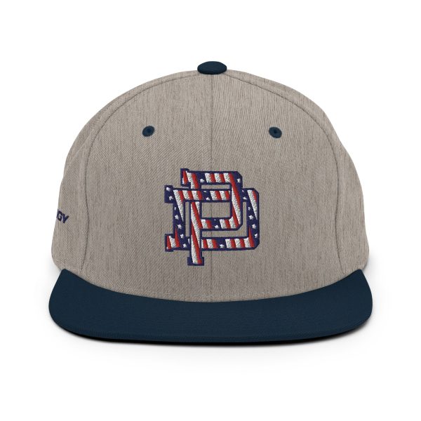 Prodigy Flag Foil PD Monogram Snapback - Heather Gray   Navy Blue Discount