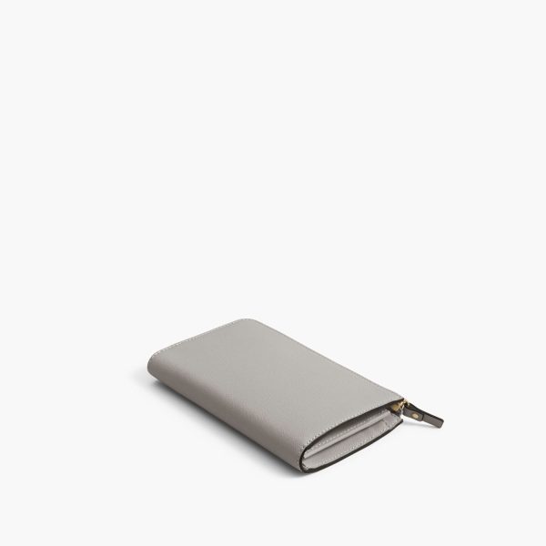 Magnolia Leather Wallet - Saffiano Leather - Light Grey   Gold   Grey For Cheap - Image 2