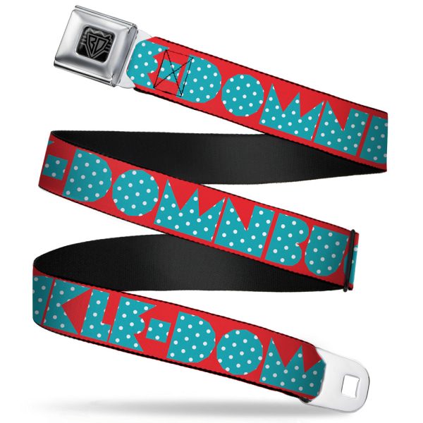 BD Wings Logo CLOSE-UP Full Color Black Silver Seatbelt Belt - BUCKLE-DOWN Shapes Red Dot Turquoise White Webbing Online Hot Sale